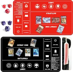 Card Game Playmats MTG Playmat for Beginner 2 Pack with Standard-24" x14 " - Image 1