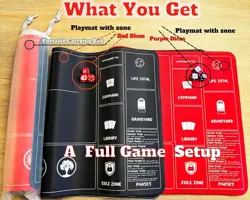 Card Game Playmats MTG Playmat for Beginner 2 Pack with Standard-24" x14 " - Image 2
