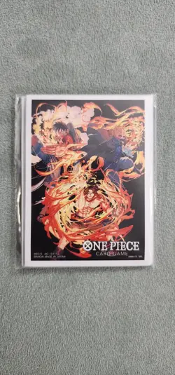 One Piece Card Game 10 Count Sleeves Luffy Sabo Ace Promo DON!! Sleeves - Image 1