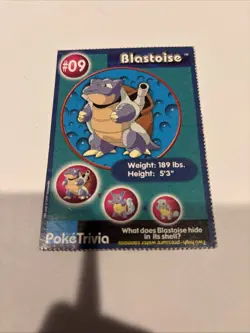 Blastoise Burger King Pokemon Card #9 Kids Meal TCG 1999 Rare HP MP - Image 1