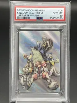 Kingdom Hearts Wafers Card PSA 10 Sora Kairi Riku Collectible Rare Set - Image 1