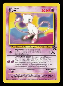 Mew 8 WOTC Black Star Promo Pokemon Card - Image 1