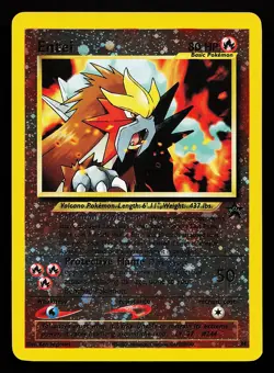 Entei 34 Reverse Holo WOTC Black Star Promo Pokemon Card - Image 1