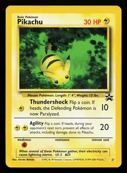 Pikachu 27 WOTC Black Star Promo Pokemon Card - Image 1