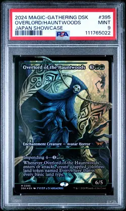 2024 MTG DUSKMOURN: HOUSE OF HORROR JPN SC #395 OVERLORD OF THE HAUNTWOODS PSA 9 - Image 1