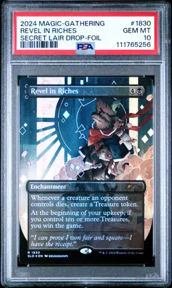2024 MTG SECRET LAIR DROP FOIL #1830 REVEL IN RICHES PSA 10 - Image 1