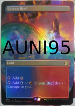 mtg magic Shivan Reef FOIL extended borderless ENGLISH Brisants shivans - Image 1