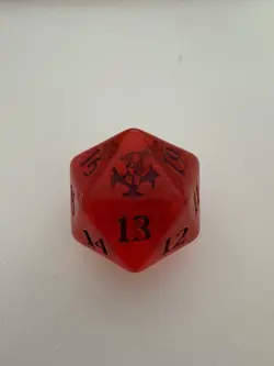 Crimson Vow Red Translucent Bundle Oversized Dice D20 Spindown MTG Magic VOW - Image 1