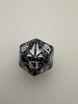 Oath of the Gatewatch Black Grey Dice Standard D20 Spindown MTG Magic OGW - Image 1