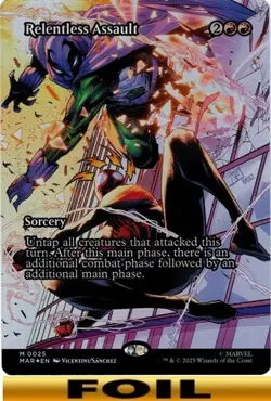 1x - Relentless Assault - FOIL BORDERLESS #25 - Marvel Eternal-Legal - NM MTG - Image 1