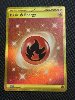 Basic Fire Energy - 230/197 Hyper Rare Holo (Obsidian Flames) NM - Pokemon TCG - Image 1