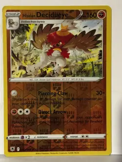 Hisuian Decidueye Reverse Holo 082/189 SWSH10: Astral Radiance NM Pokemon Fast S - Image 1