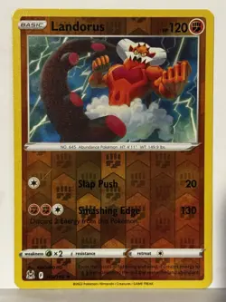Landorus Reverse Holo 105/196 SWSH11: Lost Origin NM Pokemon Fast Ship - Image 1