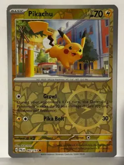 Pikachu Reverse Holo 062/193 SV02: Paldea Evolved NM Pokemon Fast Ship - Image 1