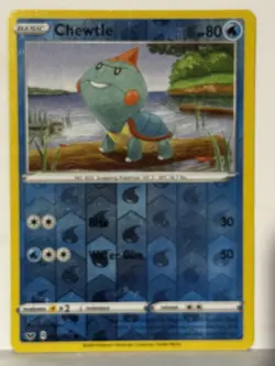 Chewtle Reverse Holo 060/202 SWSH01: Sword & Shield Base Set NM Pokemon Fast Shi - Image 1