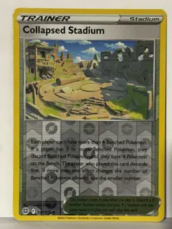 Collapsed Stadium Reverse Holo 137/172 SWSH09: Brilliant Stars NM Pokemon Fast S - Image 1