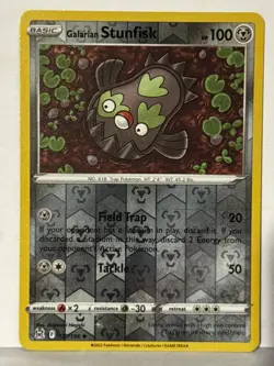 Galarian Stunfisk Reverse Holo 127/196 SWSH11: Lost Origin NM Pokemon Fast Ship - Image 1