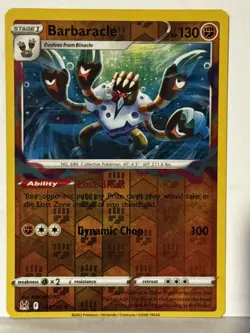 Barbaracle Reverse Holo 107/196 SWSH11: Lost Origin NM Pokemon Fast Ship - Image 1