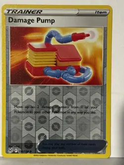 Damage Pump Reverse Holo 156/196 SWSH11: Lost Origin NM Pokemon Fast Ship - Image 1