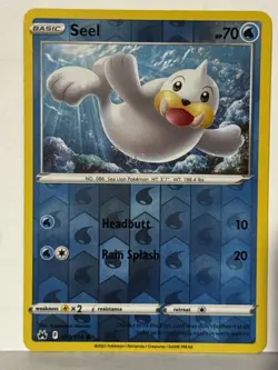 Seel Reverse Holo 029/159 Crown Zenith NM Pokemon Fast Ship - Image 1