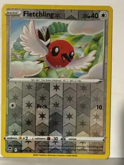 Fletchling Reverse Holo 150/195 SWSH12: Silver Tempest NM Pokemon Fast Ship - Image 1