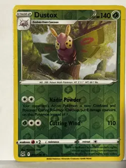 Dustox Reverse Holo 010/196 SWSH11: Lost Origin NM Pokemon Fast Ship - Image 1