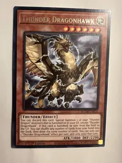 Thunder Dragonhawk MZTM-EN076 Yugioh! Maze of the Master 1st Edition Rare NM - Image 1
