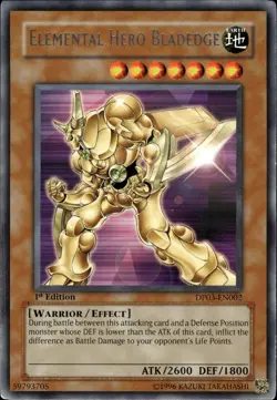 Elemental Hero Bladedge - Rare 1st Edition DP03-EN002 - LP - YuGiOh - Image 1