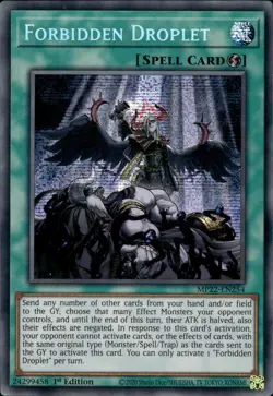 Forbidden Droplet - Prismatic Secret Rare 1st Edition MP22-EN254 - NM - YuGiOh - Image 1