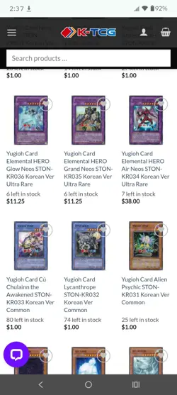 Yugioh Card Elemental HERO Grand Neos STON-KR035 Korean Ver Ultra Rare - Image 2
