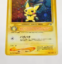 Pokemon card Pichu No.172 Holo Rare Old Back Neo Genesis 2000 Japanese MP - Image 3