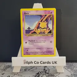 Abra 65/130 Base Set 2 Pokemon Card WOTC - Image 1