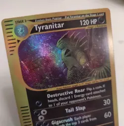 *Custom-made* Highest Quality, Holo,Tyranitar H28 Aquapolis "Display Card" - Image 2