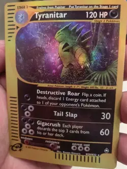 *Custom-made* Highest Quality, Holo,Tyranitar H28 Aquapolis "Display Card" - Image 5