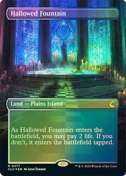 Foil Borderless HALLOWED FOUNTAIN Rare R 0277 CLU EN MTG Magic RAVNICA CLUE 2024 - Image 1