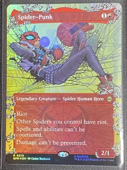 Spider-Punk (Borderless) Marvel's Spider-Man Foil MTG SPM #210 NM/M - Image 1