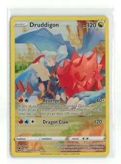 DRUDDIGON TG09/TG30 TRAINER GALLERY SILVER TEMPEST POKEMON TCG NM - Image 1
