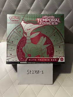 Pokemon TCG: Scarlet and Violet 5 Temporal Forces Elite Trainer Box Iron Leave - Image 1
