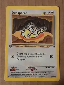 Pokemon Dunsparce 54/75 Neo Discovery 1st Edition LP See Pictures - Image 1