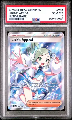 2024 POKEMON SSP EN-SURGING SPARKS ULTRA RARE #234 LISIA'S APPEAL PSA 10 - Image 1