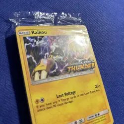 Pokemon TCG Raikou Lost Thunder Black Star Promo SM150 Stamped Holo Sealed - Image 3