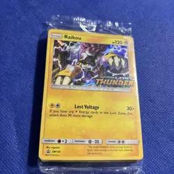 Pokemon TCG Raikou Lost Thunder Black Star Promo SM150 Stamped Holo Sealed - Image 4