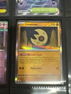 Pokemon TCG Lunatone Mega Evolution Black Star Promo 004 NM Prerelease Stamped - Image 1
