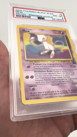 Pokemon TCG: Mew #8 NON-HOLO Pomo Black Star Pokemon League 2000 PSA 8 - Image 2