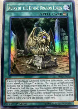 Ruins of the Divine Dragon Lords - SR02-EN024 Super Rare 1st Edition YugiOh TCG - Image 1