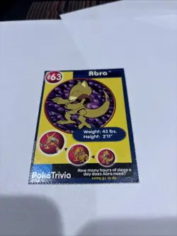 Abra #63 Pokemon The First Movie Promo Card PokeTrivia Regular MP - Image 1