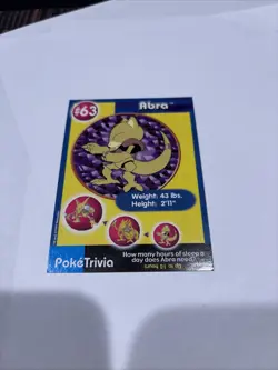 Abra #63 Pokemon The First Movie Promo Card PokeTrivia Regular MP - Image 1