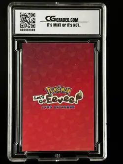 Eevee PONCHO Vaporeon CG 10 Card Database Go CGC PSA Pokemon 2025 - Image 2