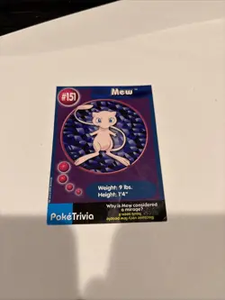 1999 Burger King PokeTrivia Trading Card - Mew #151 - Image 1