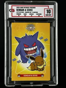 Gengar Eevee CG 10 Card Database Let’s Go CGC PSA Pokemon 2025 - Image 1